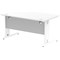 Impulse 1400mm Rectangular Desk, White Cable Managed Leg, White