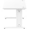 Impulse 1400mm Rectangular Desk, White Cable Managed Leg, White