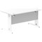 Impulse 1400mm Rectangular Desk, White Cable Managed Leg, White