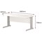 Impulse 1600mm Rectangular Desk, White Cable Managed Leg, White