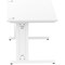 Impulse 1600mm Rectangular Desk, White Cable Managed Leg, White