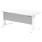 Impulse 1600mm Rectangular Desk, White Cable Managed Leg, White