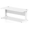 Impulse 1800mm Rectangular Desk, White Cable Managed Leg, White