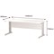 Impulse 1800mm Rectangular Desk, White Cable Managed Leg, White