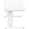 Impulse 1800mm Rectangular Desk, White Cable Managed Leg, White