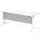 Impulse 1800mm Rectangular Desk, White Cable Managed Leg, White