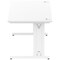 Impulse 1800mm Rectangular Desk, White Cable Managed Leg, White