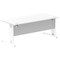 Impulse 1800mm Rectangular Desk, White Cable Managed Leg, White