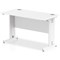 Impulse 1200mm Slim Rectangular Desk, White Cable Managed Leg, White