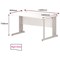 Impulse Plus 1400mm Wave Desk, Right Hand, Cable Managed White Legs, White