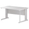 Impulse Plus 1600mm Wave Desk, Right Hand, Cable Managed White Legs, White