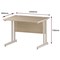 Impulse 1000mm Rectangular Desk, White Cantilever Leg, Maple Impulse 1000mm Rectangular Desk, White Cantilever Leg, Maple