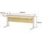 Impulse 1800mm Rectangular Desk, White Cantilever Leg, Maple