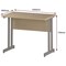 Impulse 1000mm Slim Rectangular Desk, Silver Cantilever Leg, Maple