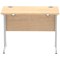Impulse 1000mm Slim Rectangular Desk, Silver Cantilever Leg, Maple Impulse 1000mm Slim Rectangular Desk, Silver Cantilever Leg, Maple
