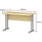 Impulse 1200mm Slim Rectangular Desk, Silver Cantilever Leg, Maple