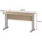 Impulse 1400mm Slim Rectangular Desk, Silver Cantilever Leg, Maple Impulse 1400mm Slim Rectangular Desk, Silver Cantilever Leg, Maple