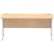 Impulse 1600mm Slim Rectangular Desk, Silver Cantilever Leg, Maple