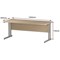 Impulse 1800mm Slim Rectangular Desk, Silver Cantilever Leg, Maple