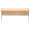 Impulse 1800mm Slim Rectangular Desk, Silver Cantilever Leg, Maple