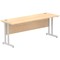 Impulse 1800mm Slim Rectangular Desk, Silver Cantilever Leg, Maple