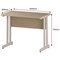 Impulse 1000mm Slim Rectangular Desk, White Cantilever Leg, Maple