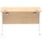 Impulse 1200mm Slim Rectangular Desk, White Cantilever Leg, Maple