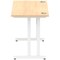 Impulse 1200mm Slim Rectangular Desk, White Cantilever Leg, Maple