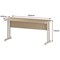 Impulse 1600mm Slim Rectangular Desk, White Cantilever Leg, Maple