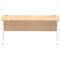 Impulse 1600mm Slim Rectangular Desk, White Cantilever Leg, Maple