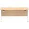 Impulse 1600mm Slim Rectangular Desk, White Cantilever Leg, Maple