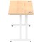 Impulse 1600mm Slim Rectangular Desk, White Cantilever Leg, Maple