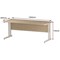 Impulse 1800mm Slim Rectangular Desk, White Cantilever Leg, Maple