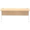 Impulse 1800mm Slim Rectangular Desk, White Cantilever Leg, Maple