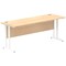 Impulse 1800mm Slim Rectangular Desk, White Cantilever Leg, Maple