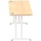 Impulse 1800mm Slim Rectangular Desk, White Cantilever Leg, Maple