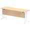 Impulse 1800mm Slim Rectangular Desk, White Cantilever Leg, Maple