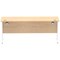 Impulse 1800mm Slim Rectangular Desk, White Cantilever Leg, Maple