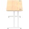 Impulse 1800mm Slim Rectangular Desk, White Cantilever Leg, Maple