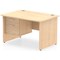 Impulse 1200mm Rectangular Desk With 2 Drawer Fixed Pedestal, Panel End Leg, Maple
