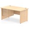 Impulse 1400mm Rectangular Desk With 2 Drawer Fixed Pedestal, Panel End Leg, Maple