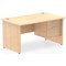 Impulse 1400mm Rectangular Desk With 2 Drawer Fixed Pedestal, Panel End Leg, Maple