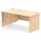 Impulse 1600mm Rectangular Desk With 2 Drawer Fixed Pedestal, Panel End Leg, Maple