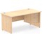 Impulse 1600mm Rectangular Desk With 2 Drawer Fixed Pedestal, Panel End Leg, Maple