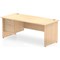 Impulse 1800mm Rectangular Desk With 2 Drawer Fixed Pedestal, Panel End Leg, Maple