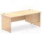 Impulse 1800mm Rectangular Desk With 2 Drawer Fixed Pedestal, Panel End Leg, Maple