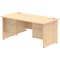 Impulse 1600mm Rectangular Desk With 2 x 2 Drawer Fixed Pedestals, Panel End Leg, Maple