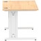 Impulse 1000mm Rectangular Desk, White Cable Managed Leg, Maple