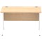 Impulse 1200mm Rectangular Desk, White Cable Managed Leg, Maple