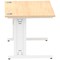 Impulse 1200mm Rectangular Desk, White Cable Managed Leg, Maple